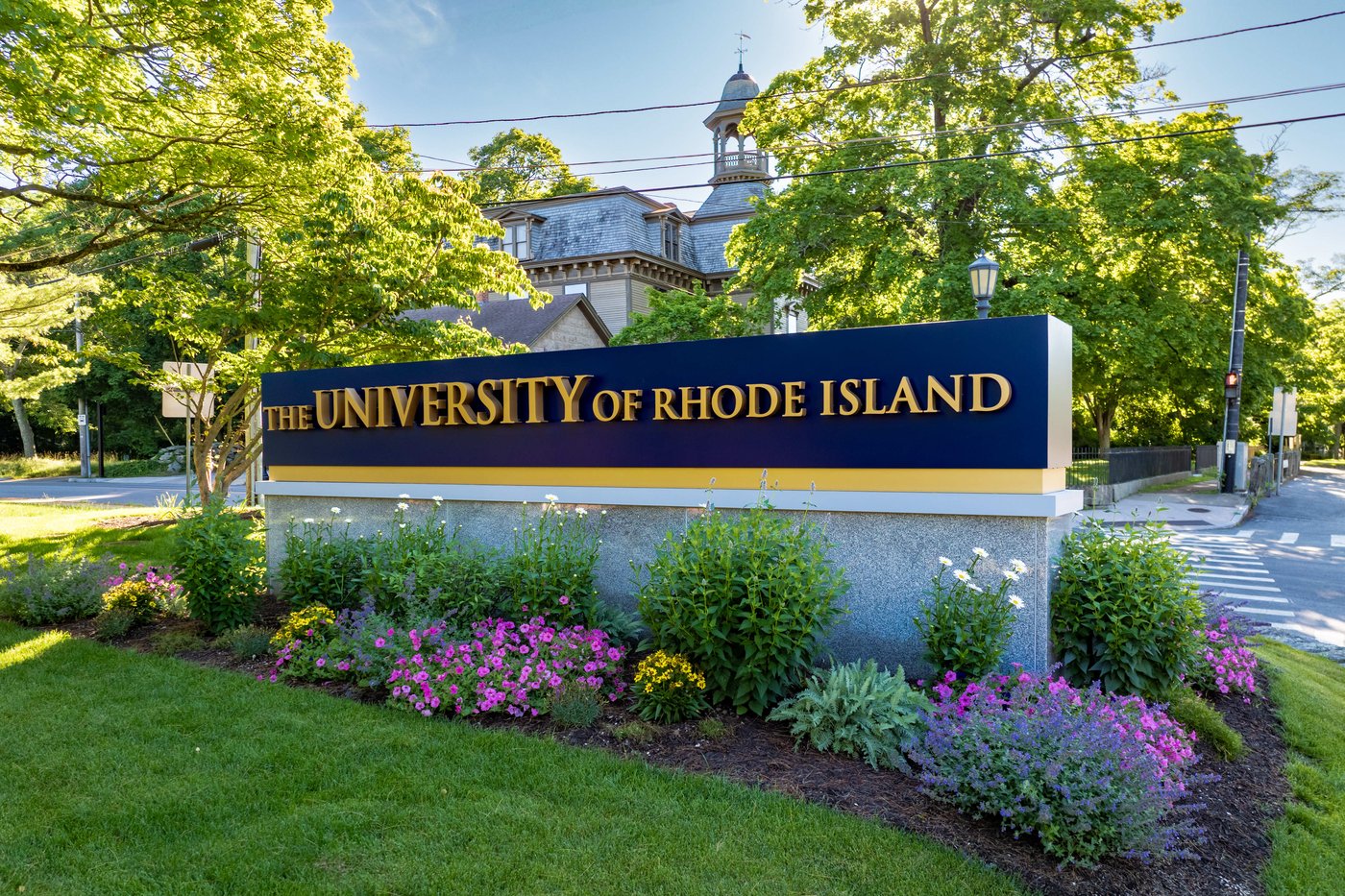 The University of Rhode Island entrance sign